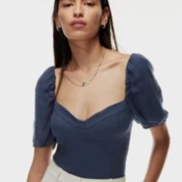 Wilfred Tops - Aritzia Wilfred Bustier Blouse Small